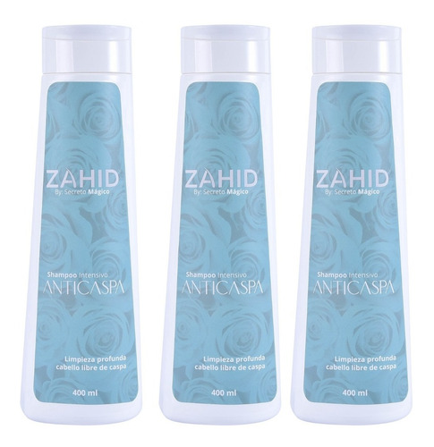 3 Shampoo Zahid Intensivo Anti Caspa