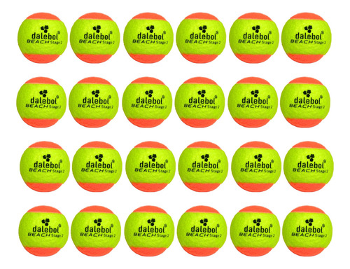 Kit Com 24 Bolas Beach Tennis Praia Bolinha Tênis Praia