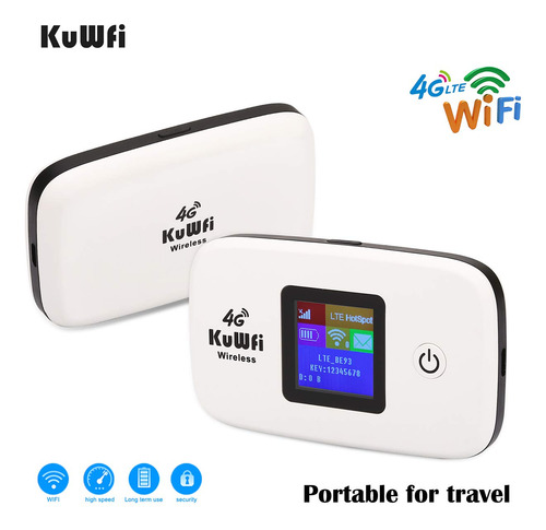 Kuwfi 4g Lte Mobile Wifi Hotspot Router Inalámbrico