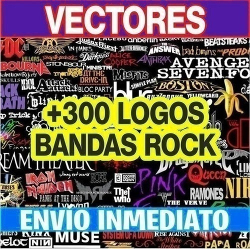 Plantillas Sublimacion Bandas De Rock Internacional !!.