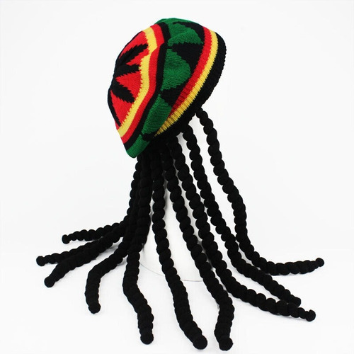 Gorro Jamaicano De Punto Con Rastas Unisex Beret Dreadlo [u]