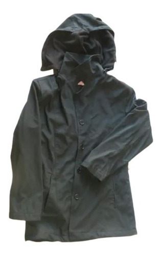 Campera Piloto Negra De Mujer Importado Impermeable Abrigo