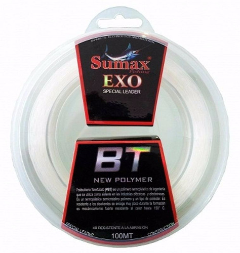 Linha Líder Fluorcarbono Sumax Bt Exo 0,45mm 18kg 100 Metros