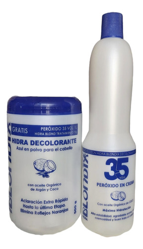 Decolorante Blondix  500 Grs. Con Peróxido De 35 Vol. 1 Lt.