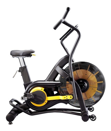 Bicicleta ergométrica O'Neal BF820 airbike cor preto e amarelo