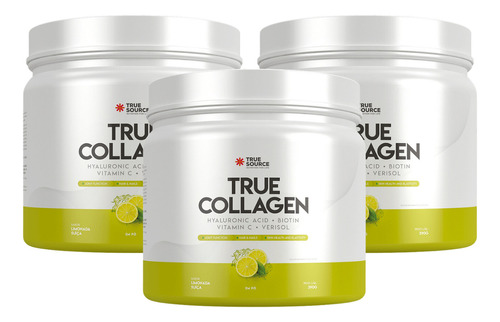 3x True Collagen Limonada Suiça True Source 390g