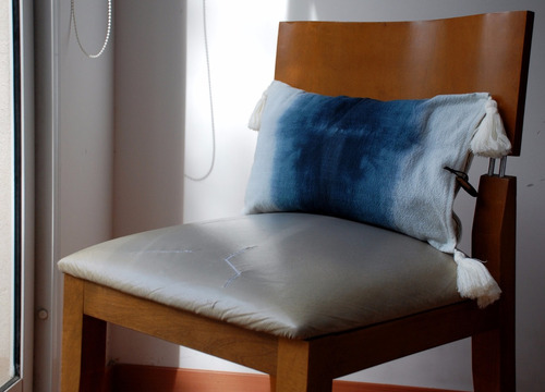 Almohadon Silla Sillon Algodon Exclusivo Teñ. Shibori 40x25