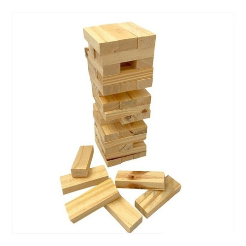 Imagen 2 de 5 de Jenga Yenga Juego De Mesa Torre Apilable Bloques Madera