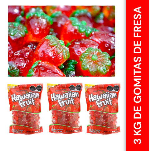 Gomitas Hawaiian Fruit Dulce Mexicano Gummy Gomitas De Fresa