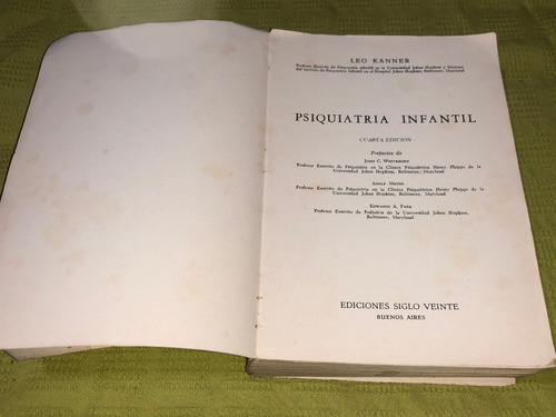 Psiquiatría Infantil - Leo Kanner - Siglo Veinte