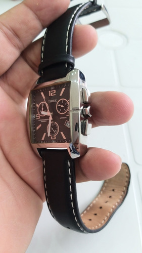 Relógio Timex Monaco Analógico Quadrado Couro Novo Lindo