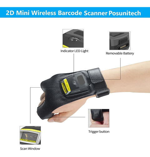 Posunitech Glove Barcode Scanner 2d Gs02 Wearable Zebra Se41