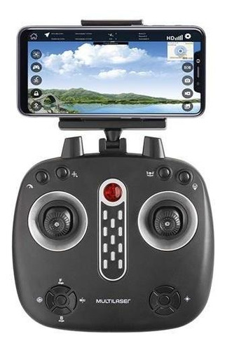 Drone Hawk Gps Fpv Câm Hd 1280p Bat 10min Alc 150m Pr Es257 Cor Preto