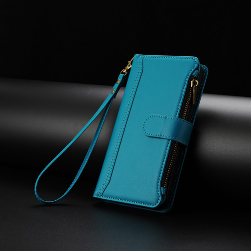 Funda Tipo Cartera De Piel Con Cierre De 9 Ranuras Para Huawei Nova Y70/y90, 6 Colores, Función Atril, Desmontable, Correa De Muñeca