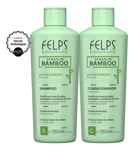 Felps Kit Bamboo Crescimento 2x250ml + Brinde