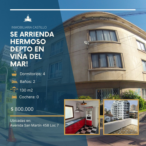 Vive A Una Cuadra Del Mar En Avenida San Martín - Viña Del M