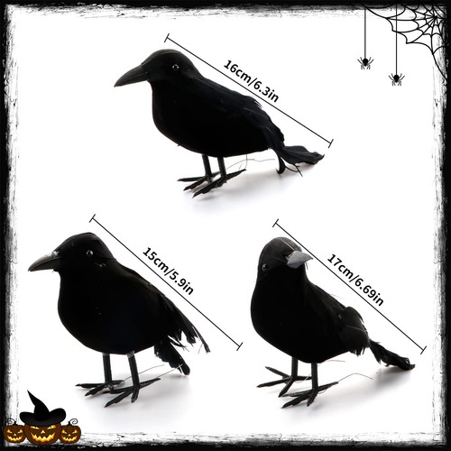 Cuervos De Halloween, Juego De 6 Piezas Halloween Black