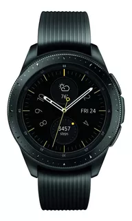 Samsung Galaxy Watch (Bluetooth) 1.2" caja 42mm de acero inoxidable midnight black, malla black de silicona y bisel midnight black SM-R810