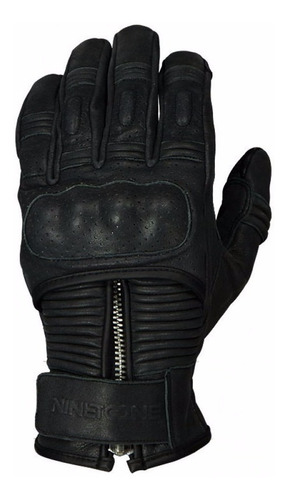 Guantes Cortos Moto Nine To One By Ls2 Zip Negro Bamp Group