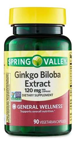 Ginkgo Biloba 120 Mg 90 Caps Ayuda Memoria Reduce Fatiga Spv Sabor Neutro