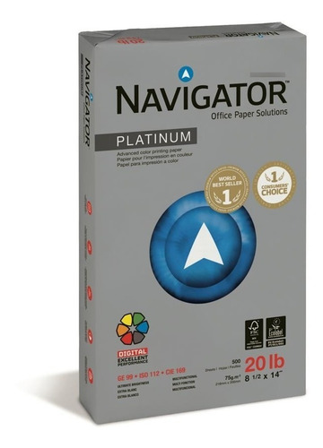 Resma Hojas Papel Navigator Oficio 216x356mm 75g X 500 Febo