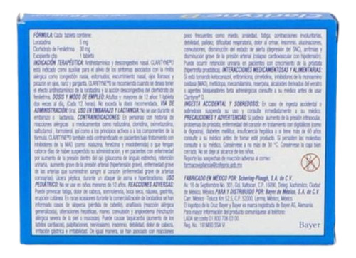 Clarityne D Caja Con 20 Tabletas