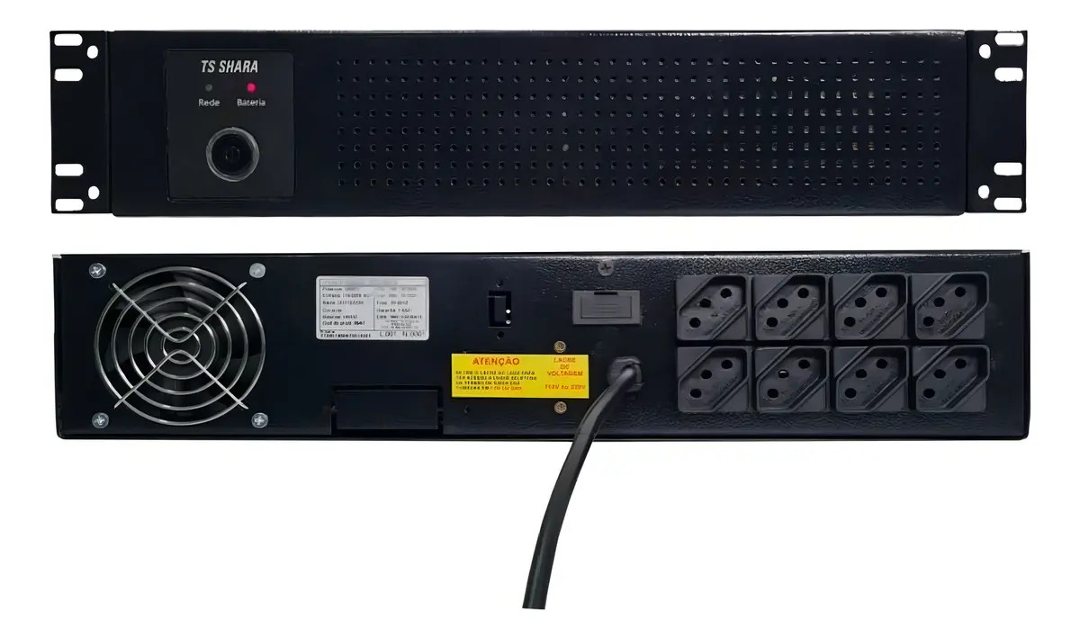 Nobreak Ts Shara Ups Rack Senoidal Universal 1500va Bivolt Cor Preto