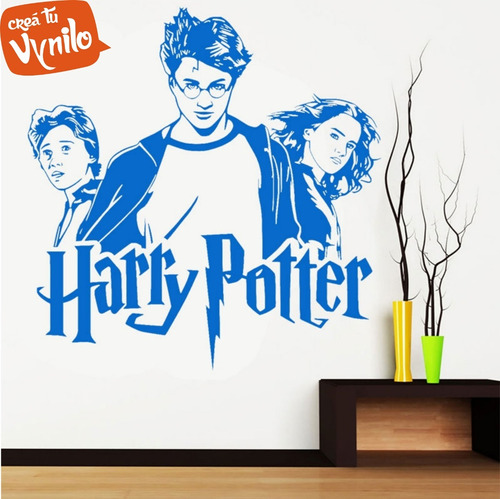 Vinilo Infantil Harry Potter Y Sus Amigos Decorativo Pared