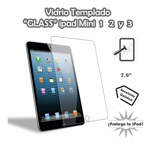 Vidrio Templado Protector Glass iPad Mini 1 2 3  -ccs