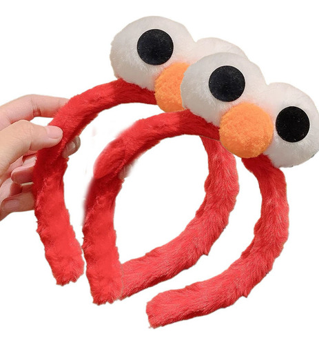 / 2 Diademas De Peluche Con Ojos Grandes Y Dibujos Animados