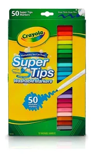 Crayola Supertips 50 Plumones Lavable Washable Markers