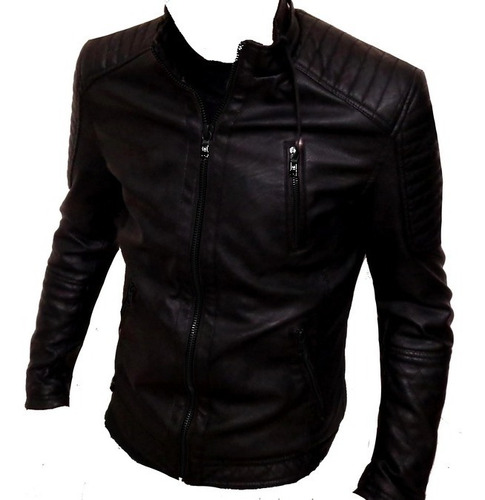 Campera Moto Modelo Exclusivo Cuero Eco Protecciones Termica