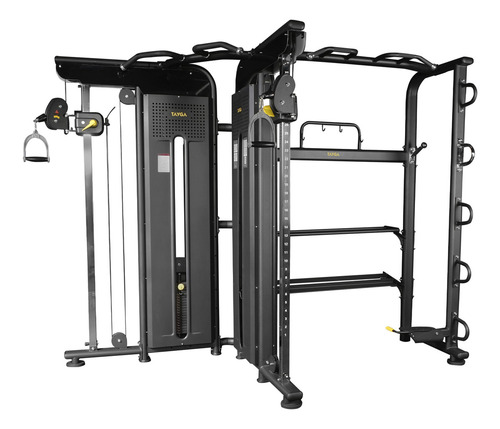 Entrenado Crossover Con Estante De Almacenamiento Gym Tayga Estructura Negro Tapizado Negro