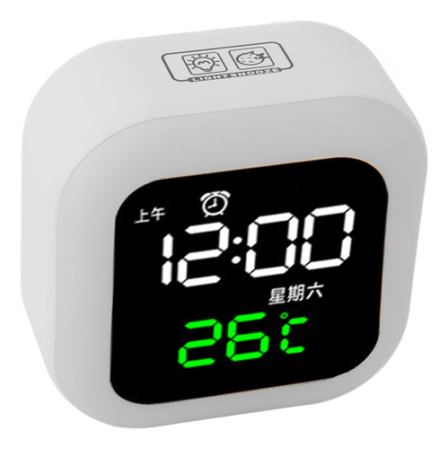 Despertador Digital Con Pantalla Led Grande, 3 Sonidos Conti