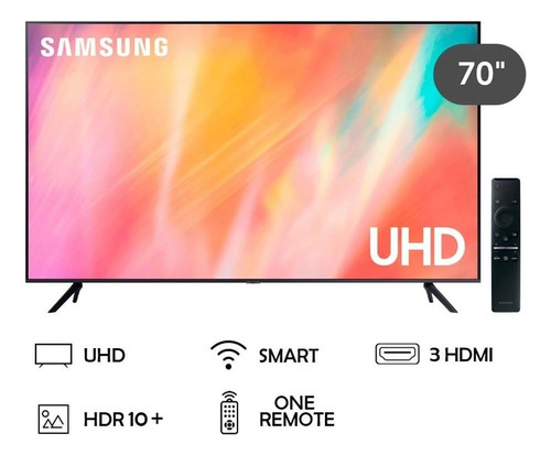 Imagen 4 de 6 de Smart Tv Samsung Un70au7000 70' 4k Ultra Hd Bluetooth Hdmi