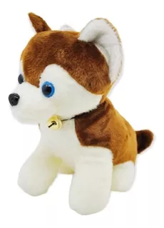 Peluche Perro Husky Cachorro Cafe Regalo Niño Niña Amistad