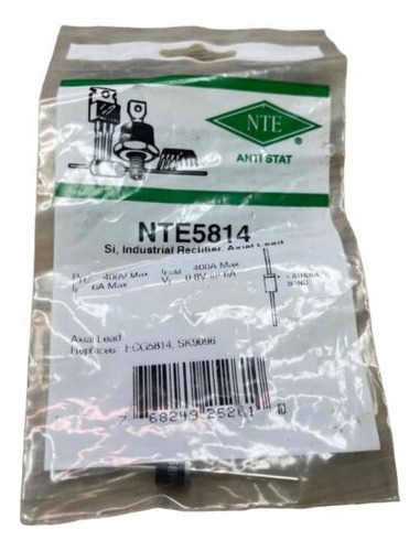 Nte5814 Si Industrial Rectifier Axial Lead 400v 6a **sal Ccg
