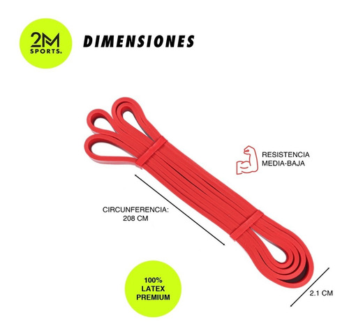 Imagen 2 de 8 de Banda Elastica Dominadas Cinta Resistencia Baja Ejercicio