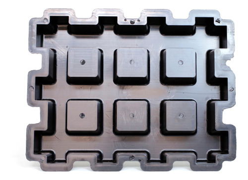 Forma Concregrama Piso Grama Bloquete 10 Pcs 43x33x7 Kit Forma Interna Quadrada