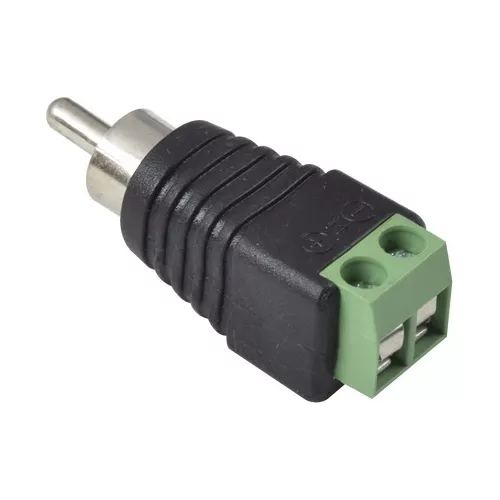 Conector RCA Plug Macho con Bornera CCTV