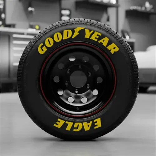 GOODYEAR Eagle NASCAR4本セット Adesivo De Pneu - Goodyear + Eagle - Amarelo - Modelo Nascar
