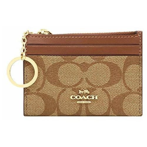 Funda De Lona Clásica Coach Mini Skinny Para Tarjetas Y Mone