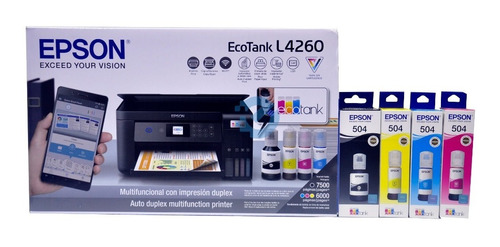 Impresora Epson L4260 Multifuncional Tinta Continua + Tintas