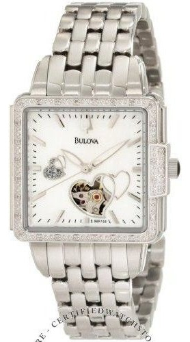 Reloj Bulova Mujer Cristales 96r155 Color De La Malla Plateado Color Del Bisel Plateado Color Del Fondo Blanco