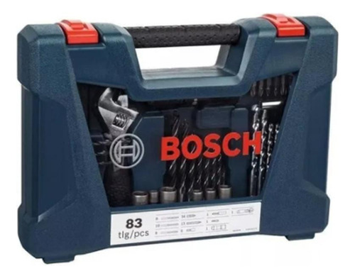 Kit Ferramenta Brocas Titânio V-line Bosch 83 Pecas Pra Casa