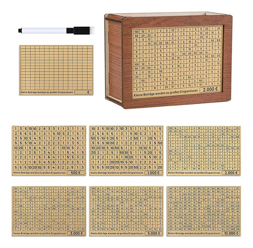 Hucha De Madera Con Contenedor De Dinero For Adultos Y
