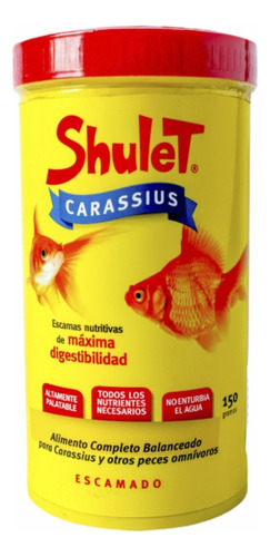 Alimento En Escamas Shulet Carassius 150gr - Peces Agua Fría