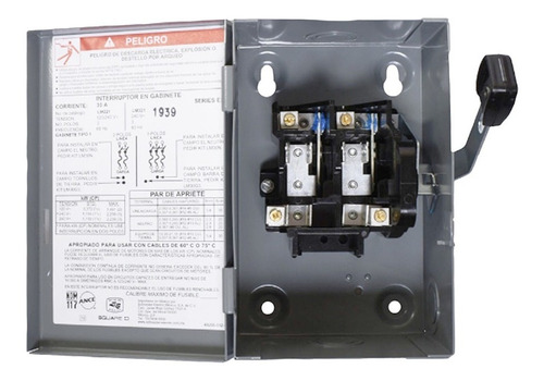 Imagen 4 de 5 de Interruptor De Seguridad 2 Polos 30 A - Lm221