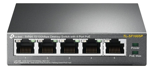 Tp-link  Switch 5 Puertos 10/100m Poe Tl-sf1005p