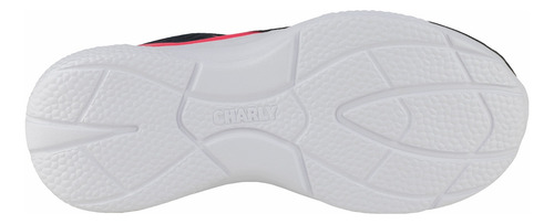 Tenis Charly Running Para Mujer Entrenamiento 1059555 Negro Rosa Suela Eva